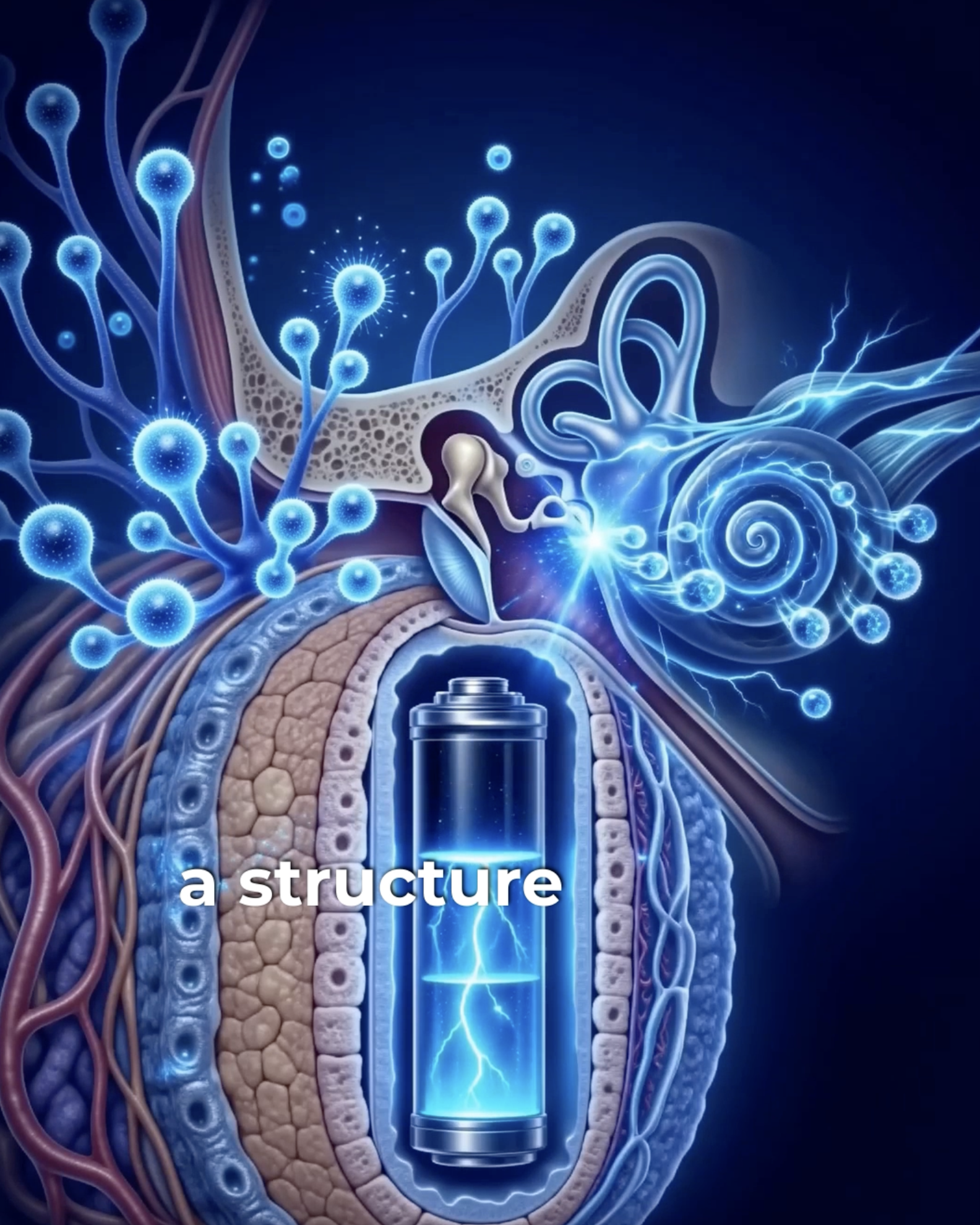 Cellular structure energizing the inner ear